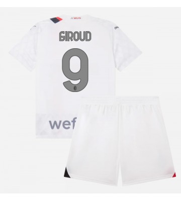 Maillot de foot AC Milan Olivier Giroud #9 Extérieur enfant 2023-24 Manches Courte (+ pantalon court)